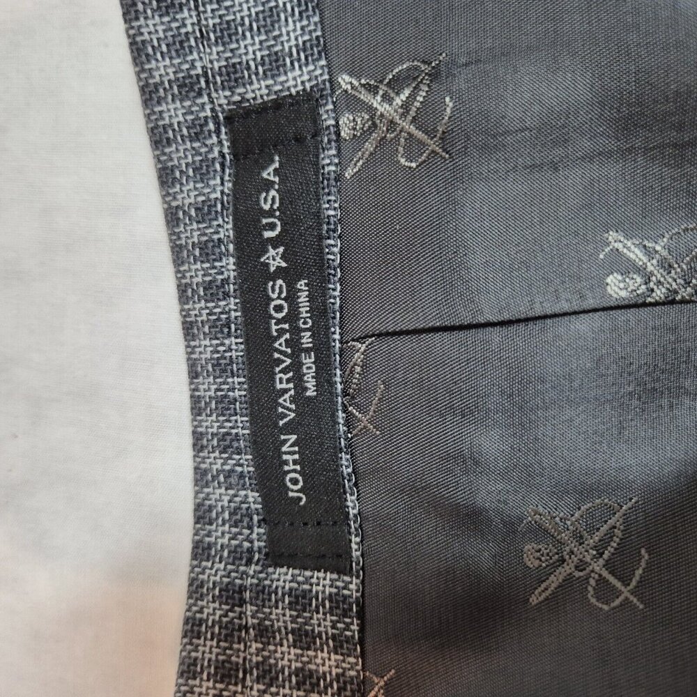 John Varvatos Star Bleecker sport coat Size 40 R gray check jacket 100% wool (37 - Picture 11 of 16